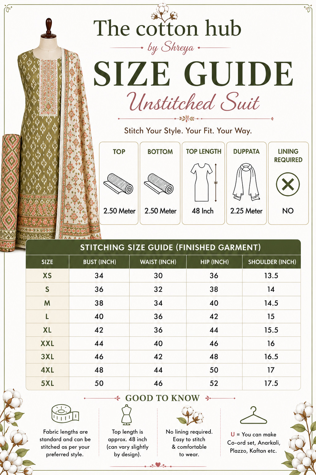 Unstitched suit-Bagru cotton suit-40