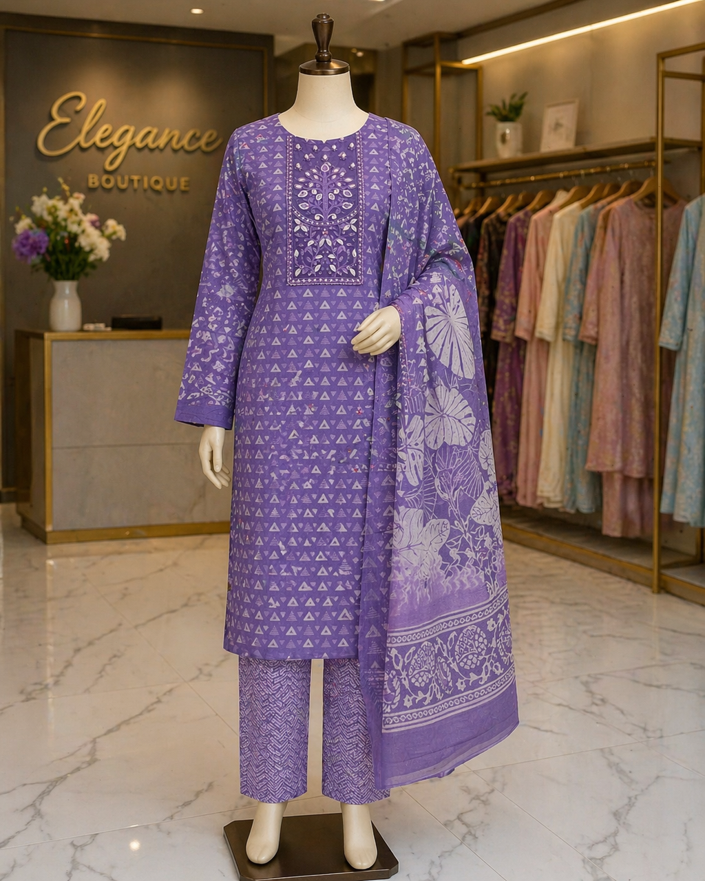 Semi-stitched suit-cotton suit