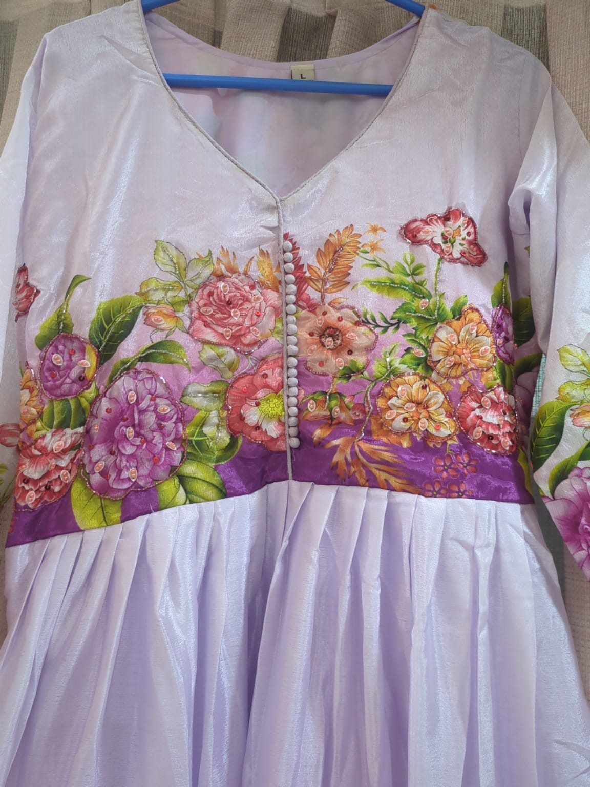 Anarkali suit with organza dupppta-60