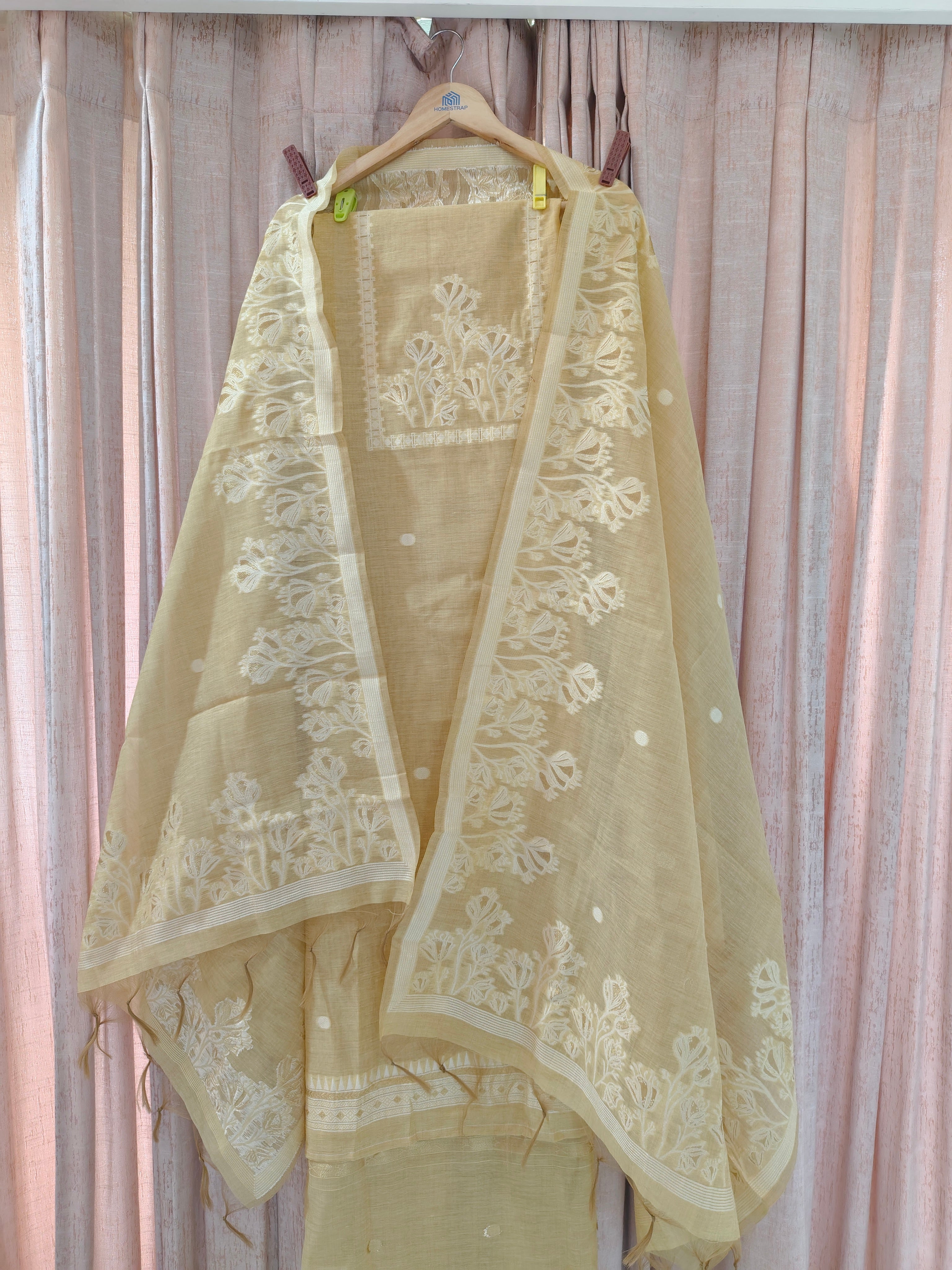 Unstiched suit-Jamdani-Linen fabric
