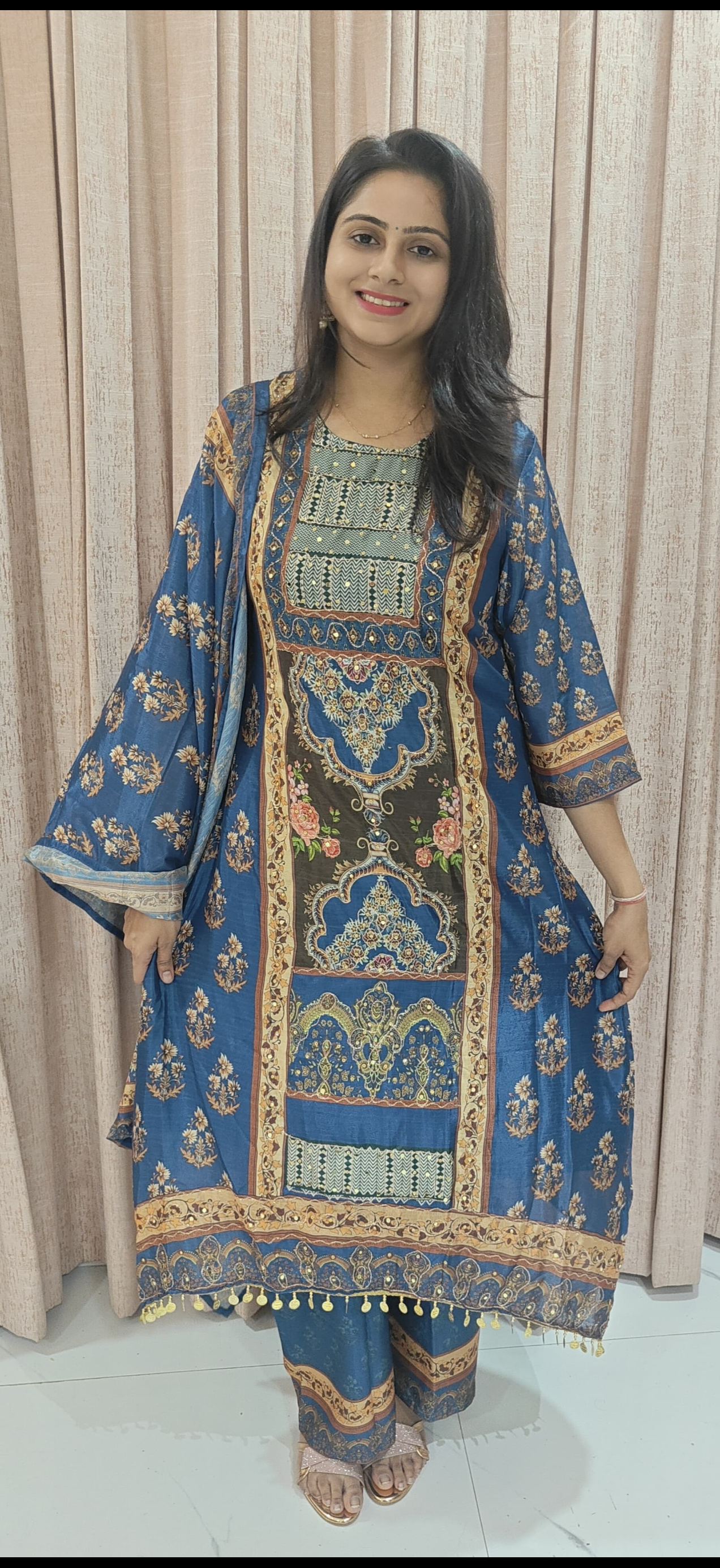 C-cut designer suit- Kurta,pant & digital duppata